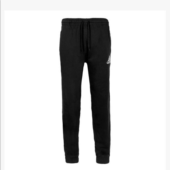 NWT Mens Adidas Black Essential Fleece Joggers - Picture 3 of 10
